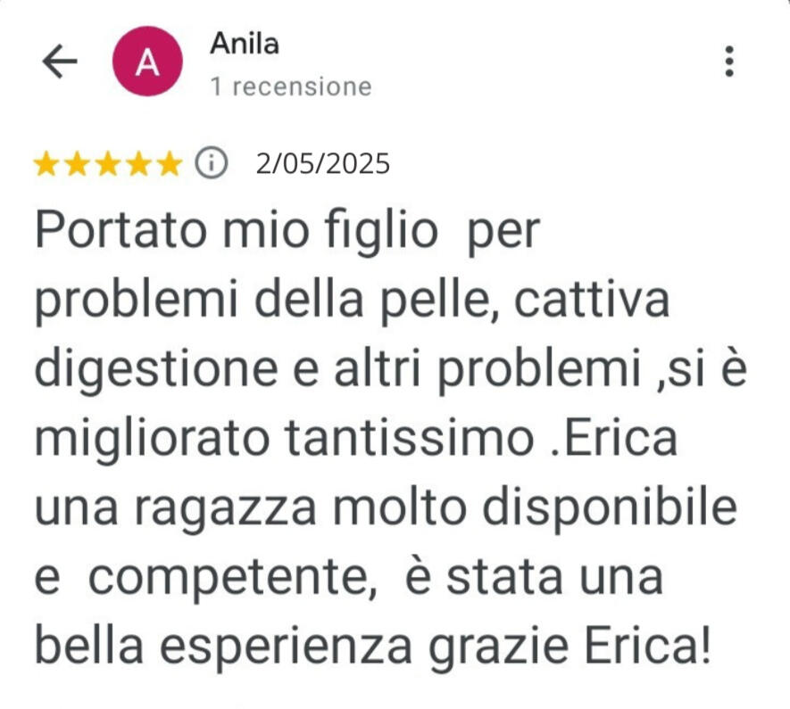Pelle-naturopatia-Codroipo-Udine-Pordenone Testimonianza positiva